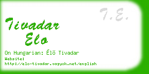 tivadar elo business card
